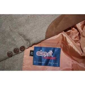 ESPRIT by Campus Men's 42R Linen Herringbone Blazer Made in USA 2B